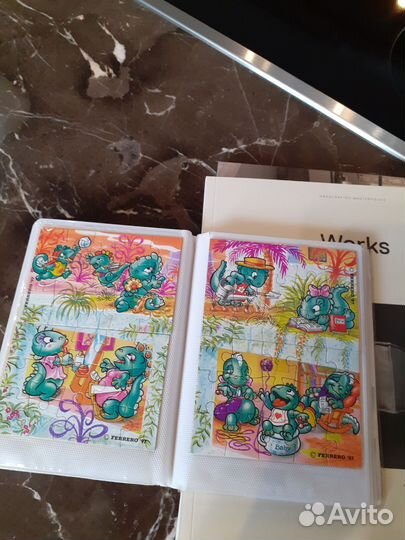 Пазлы из киндер сюрприза 90-х с вкладышем