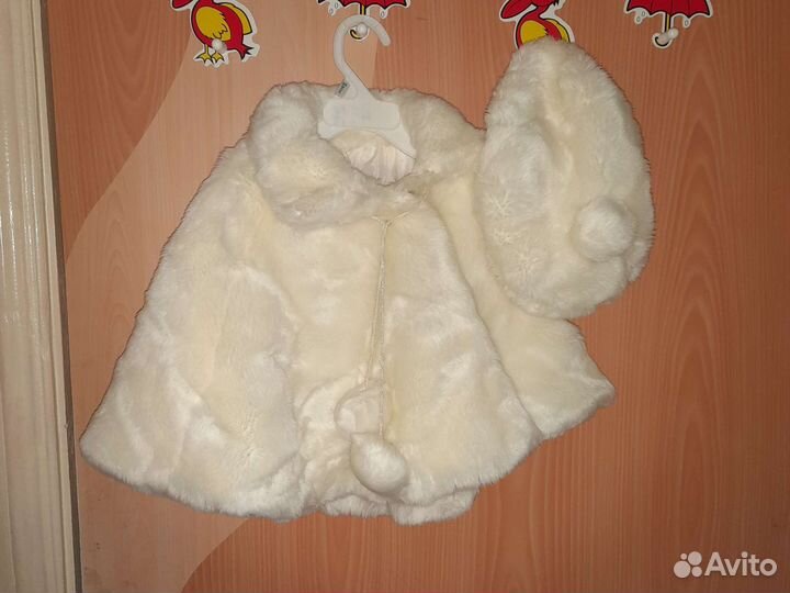 Комплект для девочки из искусственного меха