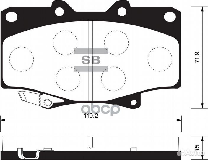SP1217 колодки дисковые передние Toyota Land C