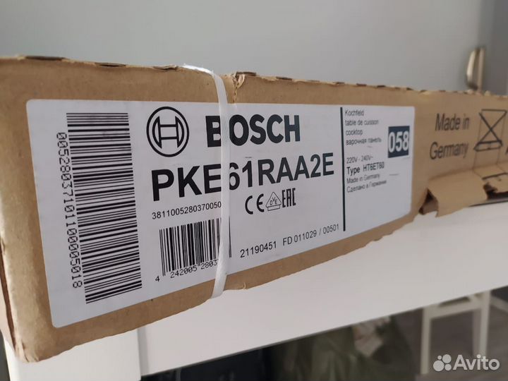 Встраиваемая варочная панель Bosch pke61raa2e