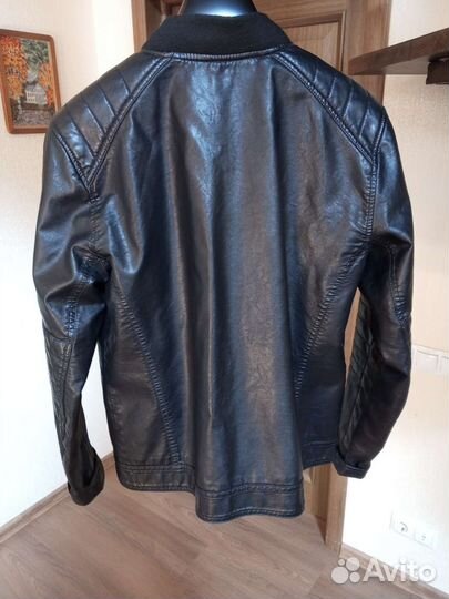 Кожаная куртка детская бу