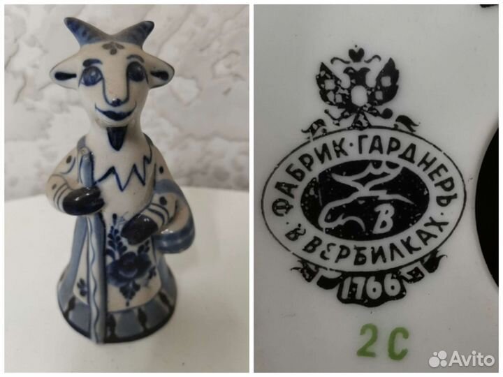 Фарфоровые статуэтки, гжель