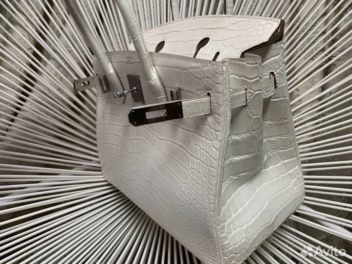 Сумка Hermes Birkin 30 перламутровая