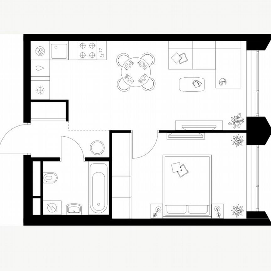 1-к. квартира, 36,4 м², 24/25 эт.