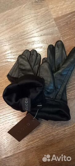 Перчатки женские кожаные новые