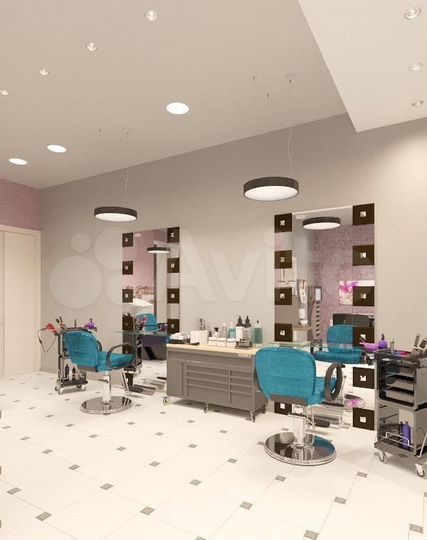 Салон красоты с мебелью и оборудованием 52 кв.м