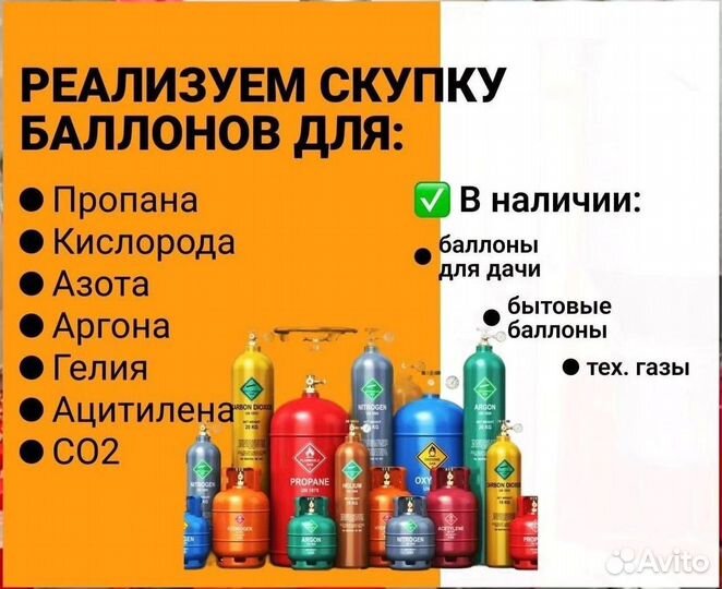 Баллоны Аргон. Скупка