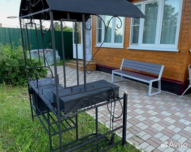 Мангал с печью под казан