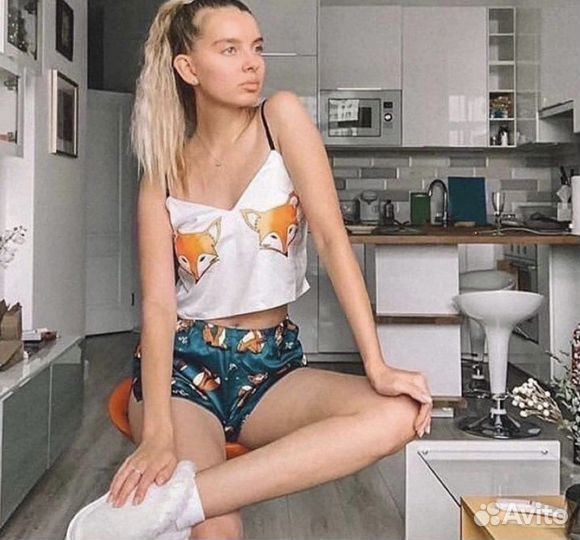 Пижамки на тонких бретельках