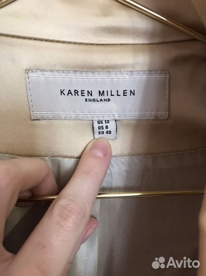 Золотой плащ тренч karen millen оригинал