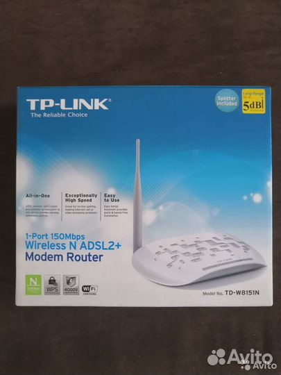Вай-фай Роутер Adsl2+ TP-Link модем