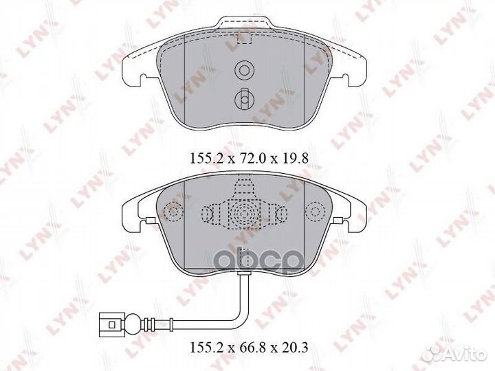 Колодки тормозные передние audi Q3 2.0 11, VW