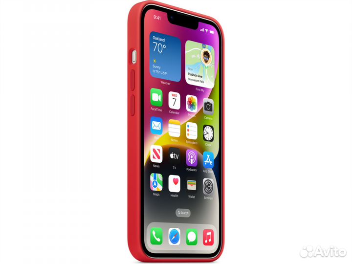 Клип-кейс iPhone 14 Silicone Case Soft Touch Красн