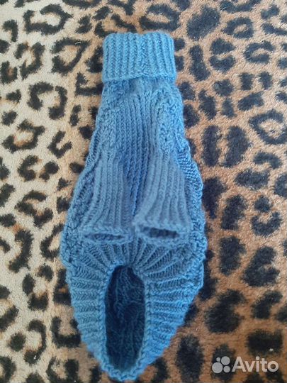 Вязаный комбинезон для собаки мелкой породы