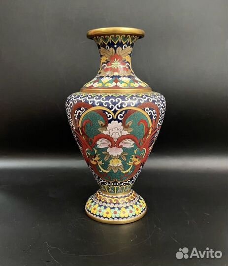 Клуазоне Красивая Яркая Ваза Птица Хоо Дракон