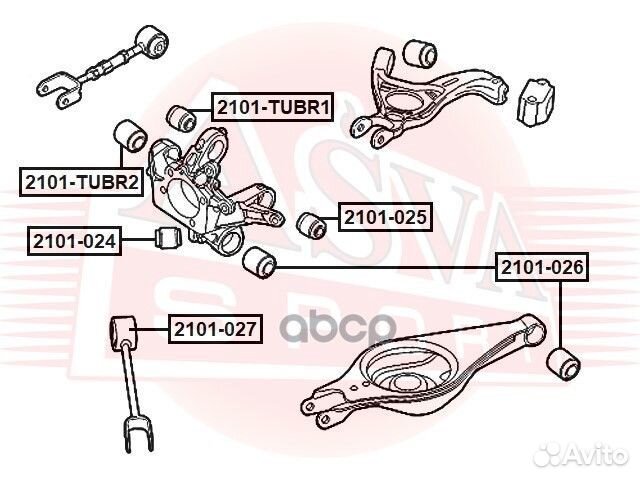 Сайлентблок 2101024 asva