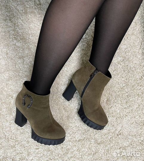 Ботильоны натуральная замша