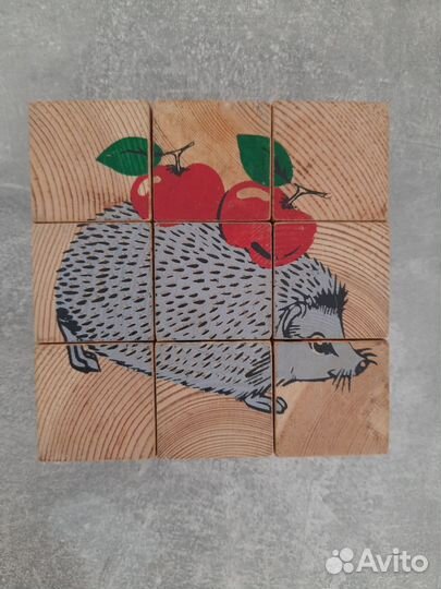 Кубики животные леса