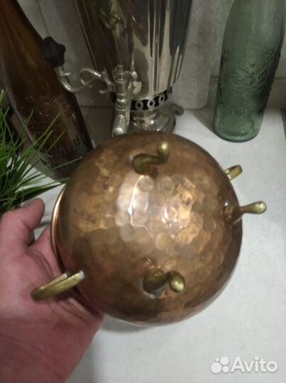 Кашпо медное