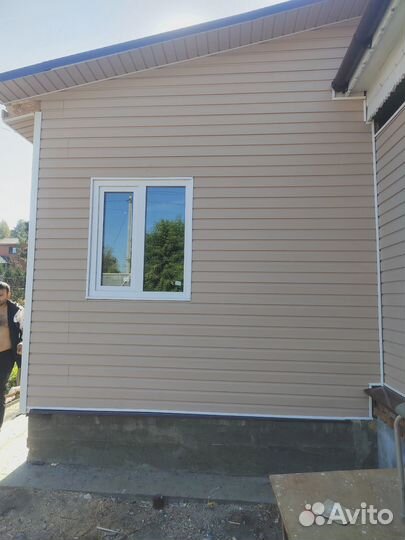 Фасадные работы Отделка фасада сайдинг блок-хауз