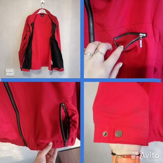 Куртка/ветровка красная женская 52-54р