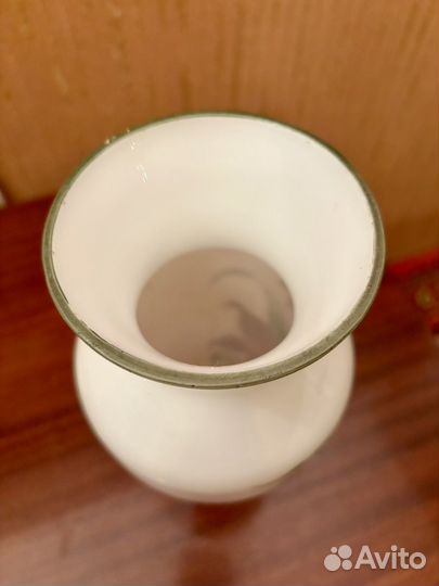 Ваза для цветов молочное стекло СССР