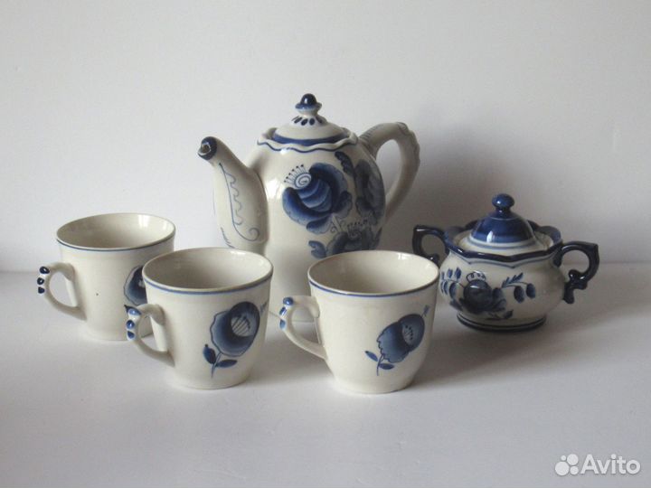 Чайный сервиз Гжель СССР