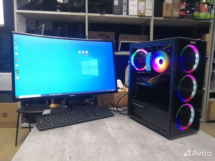Компьютер Intel Core i3 + 16Gb + SSD + RGB