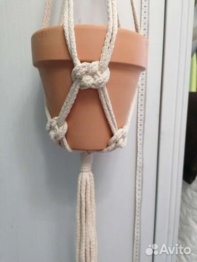 Подве макраме кашпо для цветов