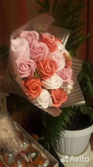 Букет из мыла в руку, для вазы