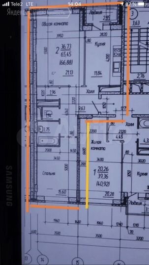 2-к. квартира, 68 м², 14/15 эт.