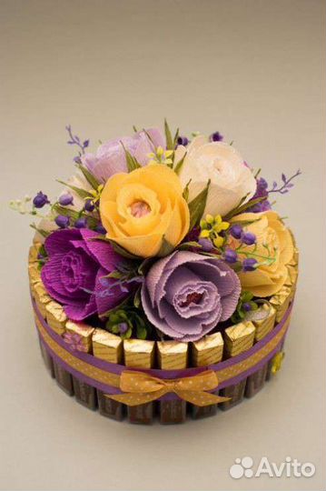 Сладкие букеты из конфет