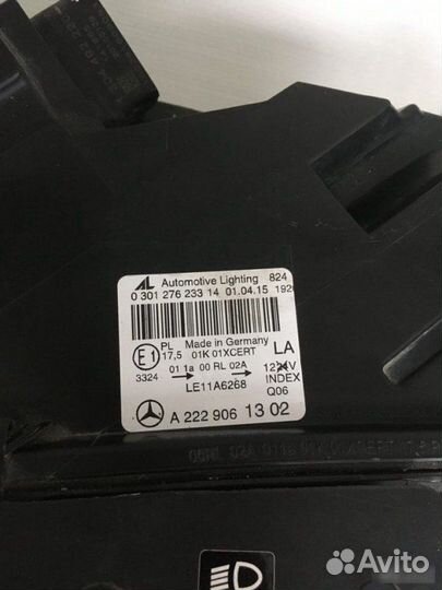 Фара левая Mercedes-Benz S-Class W222