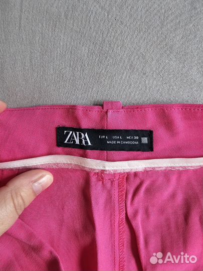 Брюки Zara фуксия 50 размер