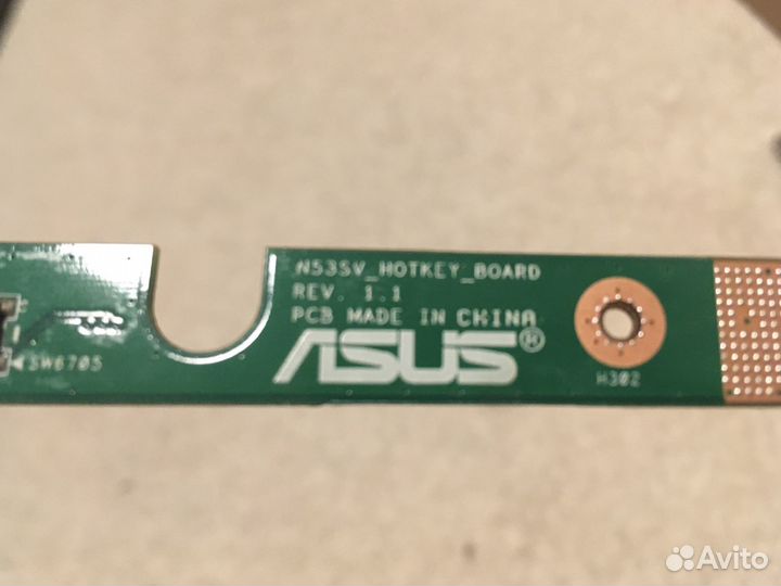 Плата кнопок ноутбука asus n53 sv