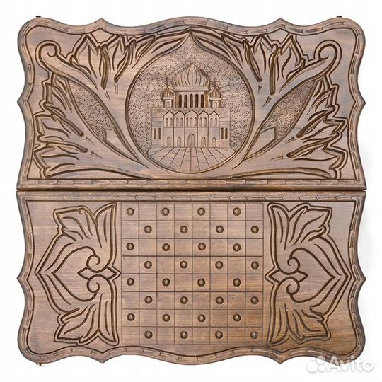 Нарды подарочные Храм Христа Спасителя 60 х 60 см бук Армения 62342