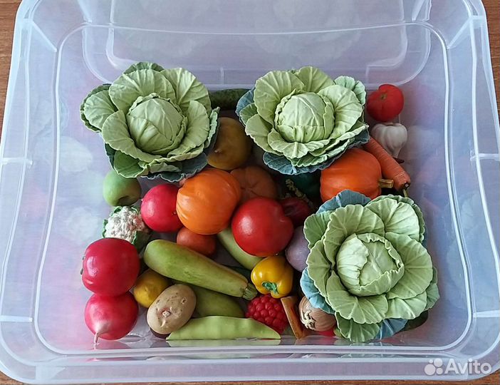 Миниатюра: овощи и фрукты из полимерной глины