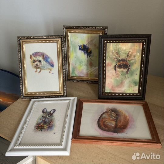 Акварельные картины маленькие