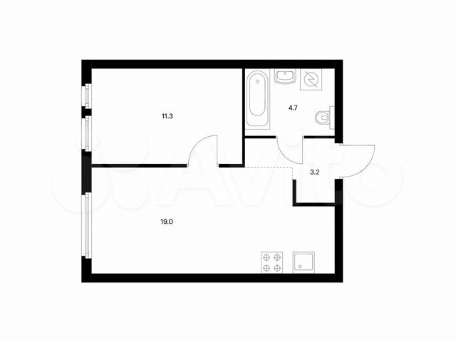 1-к. квартира, 38,2 м², 30/32 эт.