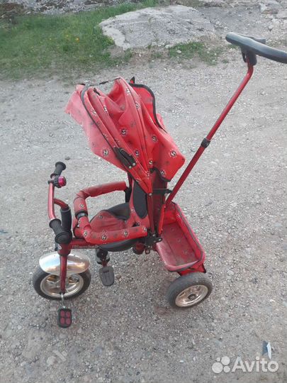 Велосипед детский трёхколёсный с ручкой