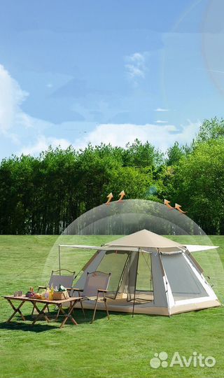 Палатка туристическая. Автомат. 230х230х155 см