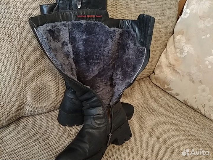 Сапоги зимние. Натуральная кожа. 38 размер торг