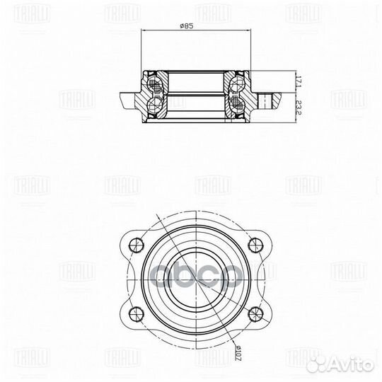 Ступица для а/м Audi A4 (00) (перед. с подшип
