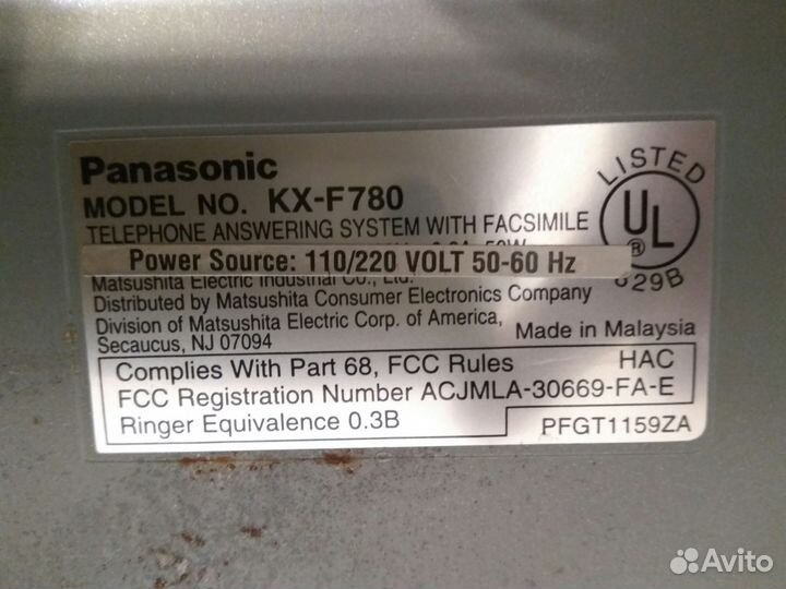 Факс Panasonic KX-F780