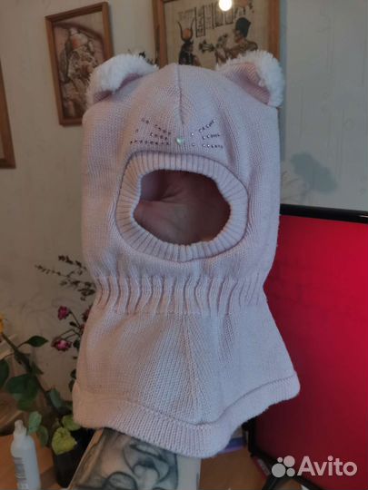 Шапка шлем для девочки