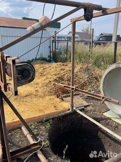 Копка колодцев, траншей, доставка ж/б колец