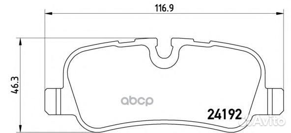 Колодки тормозные дисковые зад P44019 Brembo