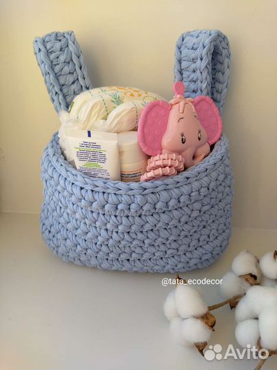 Вязаный карман органайзер на детск кроватку