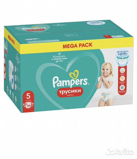 Подгузники трусики Pampers 5 12-17 кг, 84 шт