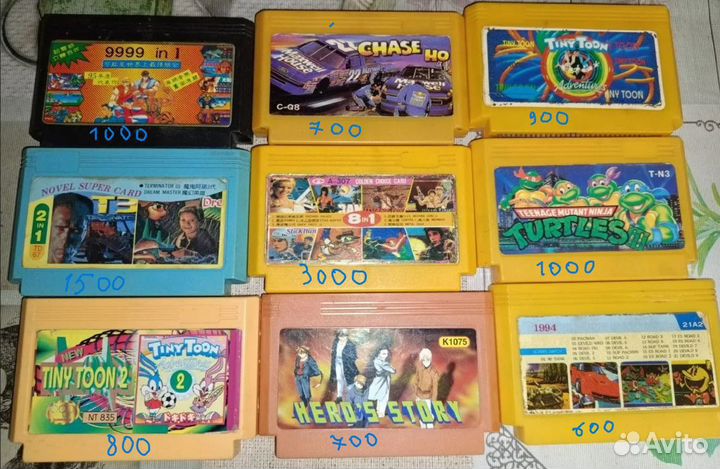 Ретро картриджи для Денди Dendy. Для Сеги Sega